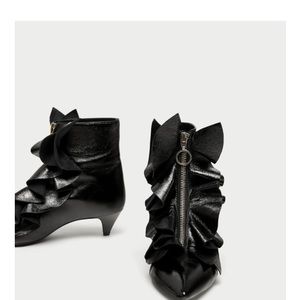 Zara leather booties